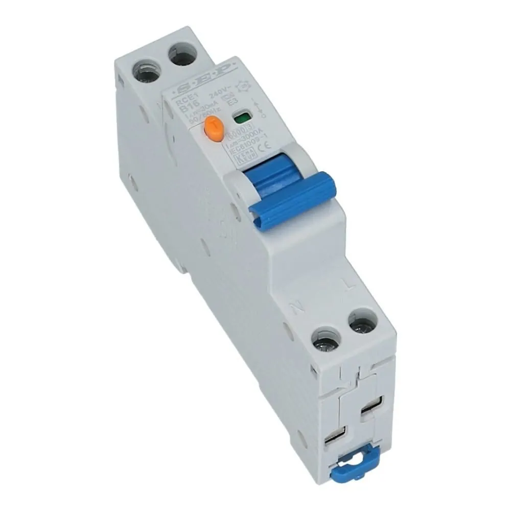 Aardlekautomaat B 32A 1 polig + nul 30mA 18mm 1 module